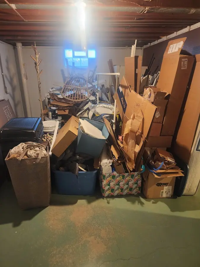 Roll-off dumpster container at job site for 6 Yard Dumpster Rental in Tigard